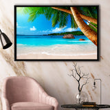 Palm Tree Botanical Framed Canvas Prints Wall Art Decor, Framed Picture, Floating Frame