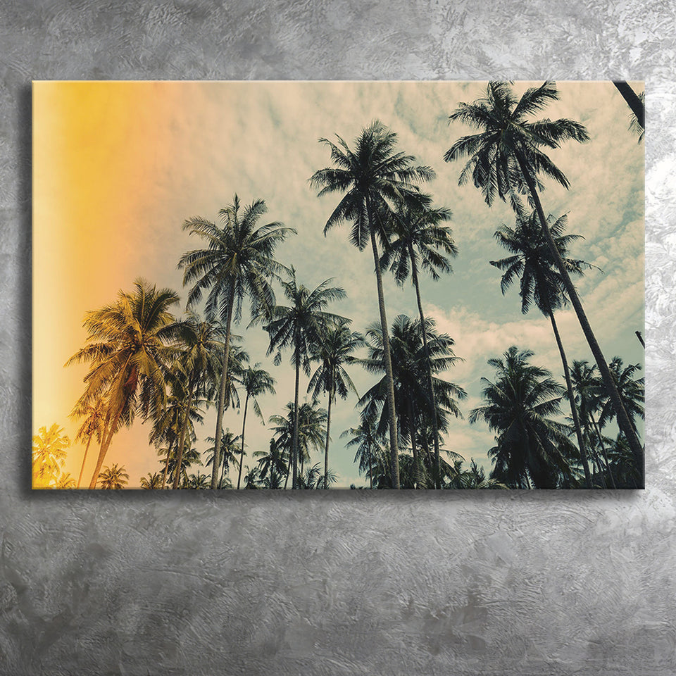 Palm Trees 2 Canvas Prints Wall Art Decor - Paiting Canvas, Art Prints, Wall Decor, For Sale