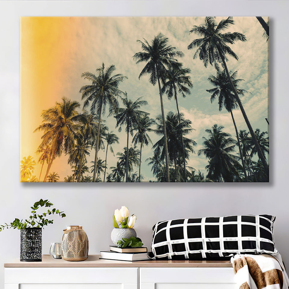 Palm Trees 2 Canvas Prints Wall Art Decor - Paiting Canvas, Art Prints, Wall Decor, For Sale