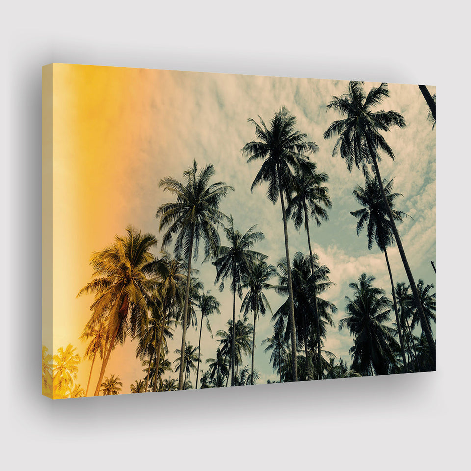 Palm Trees 2 Canvas Prints Wall Art Decor - Paiting Canvas, Art Prints, Wall Decor, For Sale