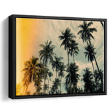 Palm Trees 2 Framed Canvas Prints Wall Art Decor - Paiting Canvas, Art Prints, Floating Frame