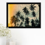 Palm Trees 2 Framed Canvas Prints Wall Art Decor - Paiting Canvas, Art Prints, Floating Frame