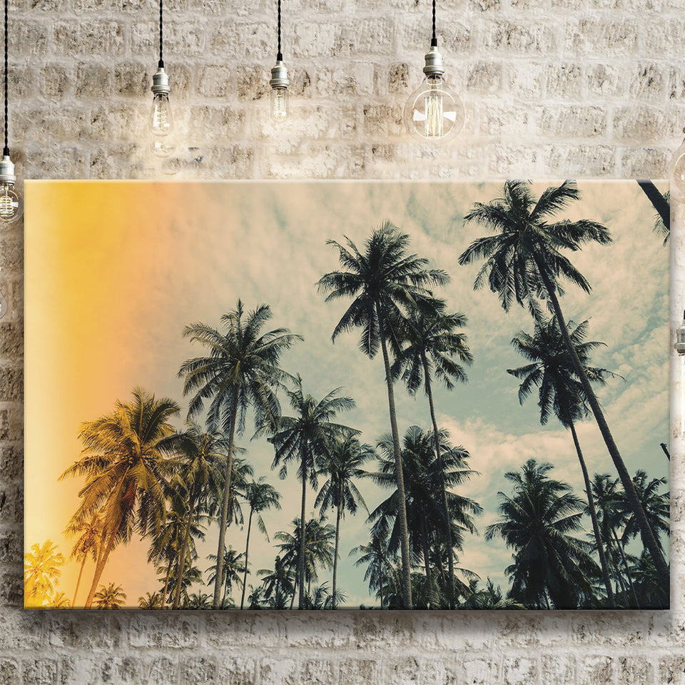 Palm Trees 2 Canvas Prints Wall Art Decor - Paiting Canvas, Art Prints, Wall Decor, For Sale