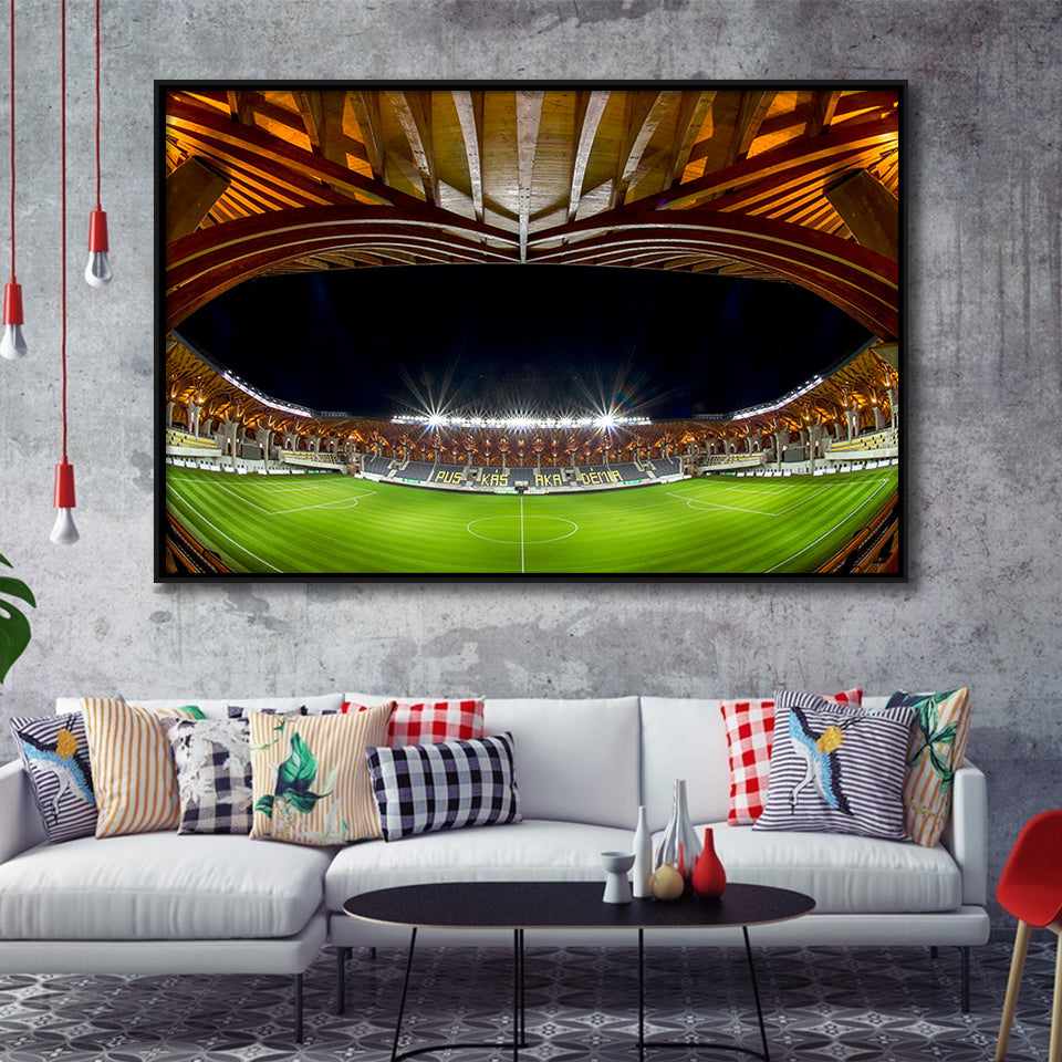 Pancho Arena Hungary, Stadium Canvas, Sport Art, Gift for him, Framed Canvas Prints Wall Art Decor, Framed Picture