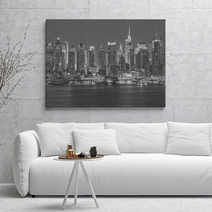 Panorama Manhattan Night Canvas Wall Art - Canvas Prints, Prints For Sale, Painting Canvas,Canvas On Sale 