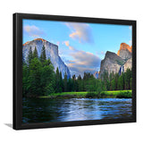 Panorama of the Yosemite Valley at the Merced River Framed Art Prints Wall Decor - Painting Art, Wall Art, Home Decor