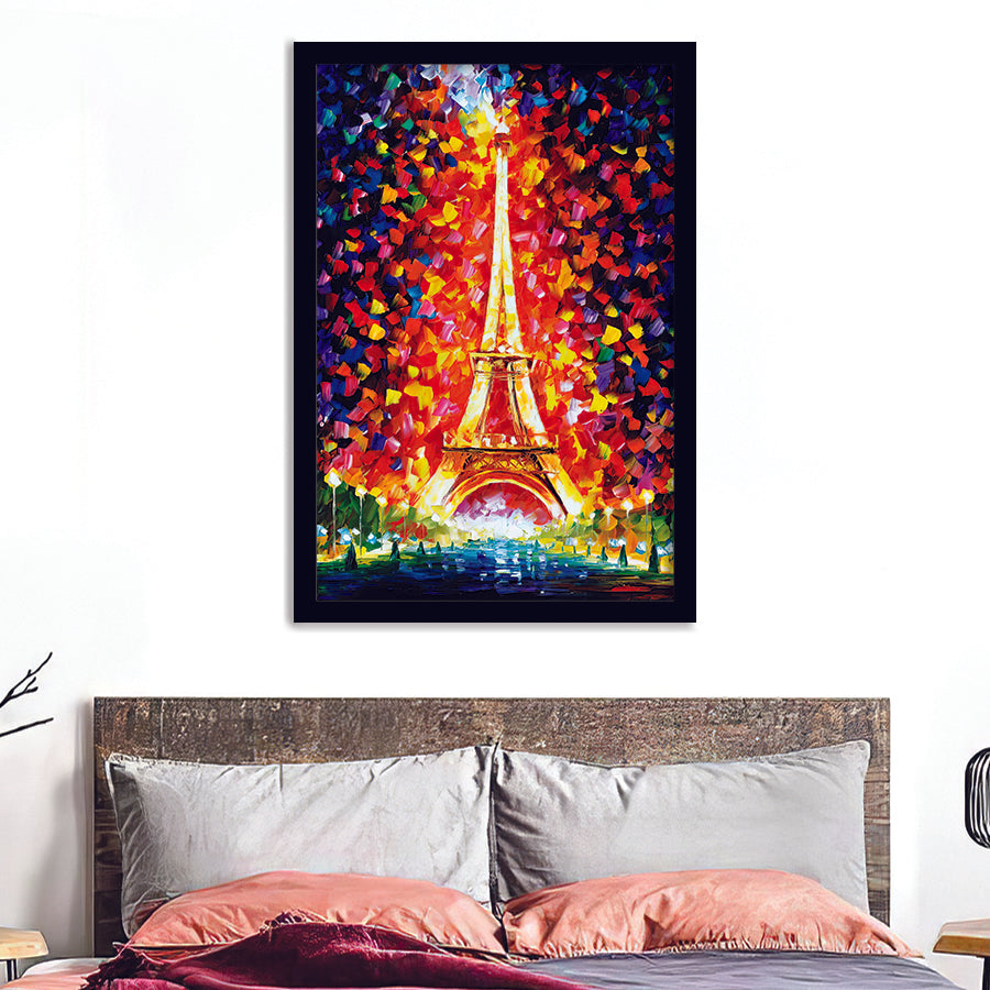 Paris Eiffel Tower Lighted Framed Art Prints - Framed Prints, Prints for Sale, Painting Prints