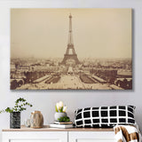 Paris Black And White Print, Eiffel Tower Canvas Prints Wall Art Home Decor
