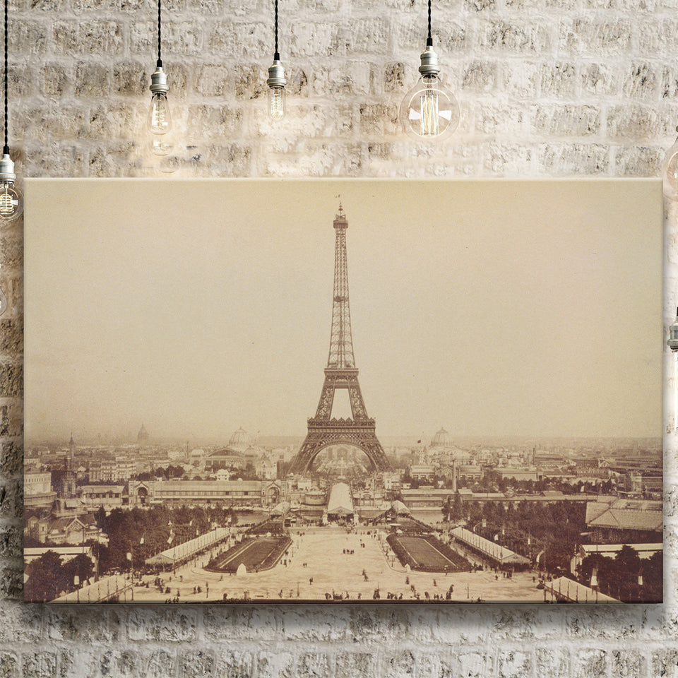 Paris Black And White Print, Eiffel Tower Canvas Prints Wall Art Home Decor