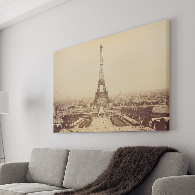 Paris Black And White Print, Eiffel Tower Canvas Prints Wall Art Home Decor