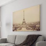 Paris Black And White Print, Eiffel Tower Canvas Prints Wall Art Home Decor