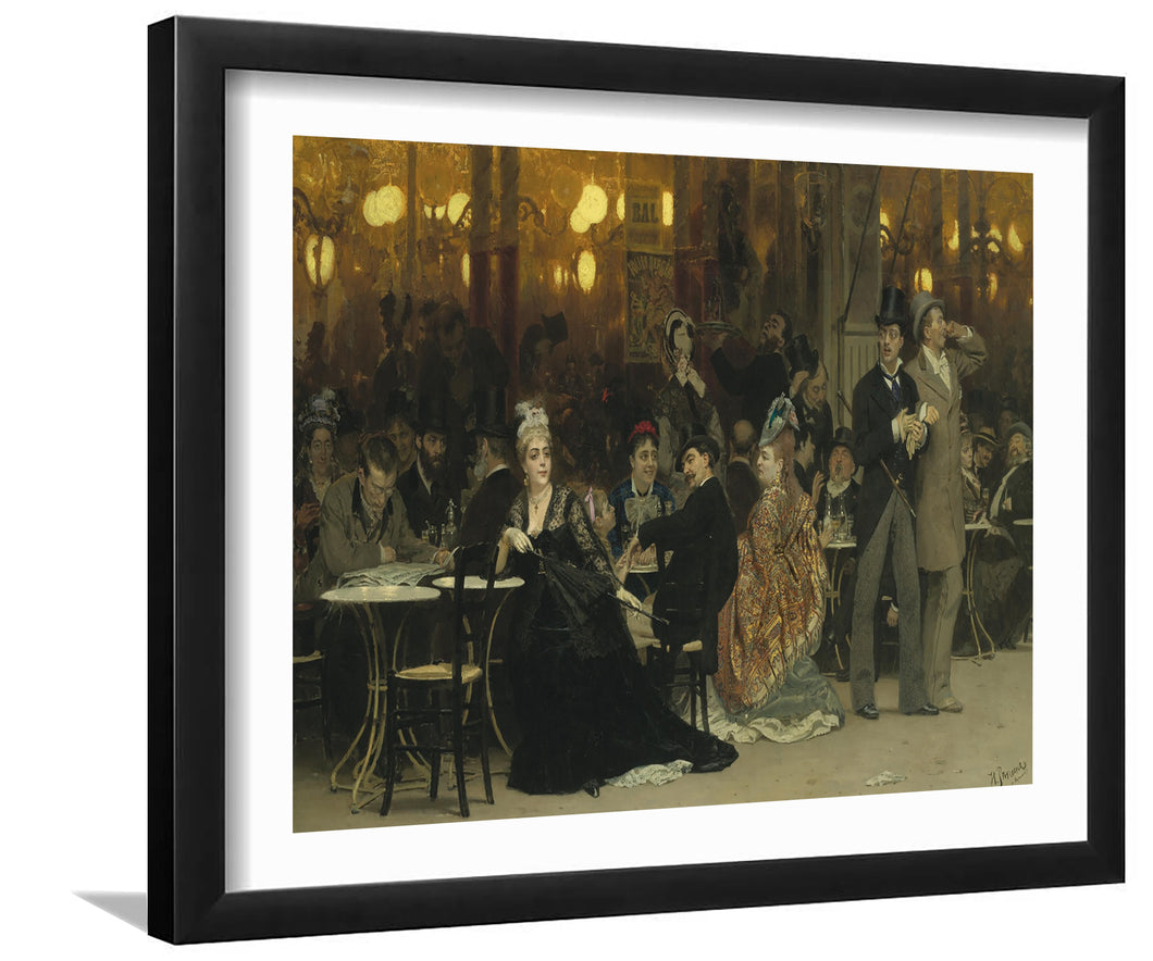 Paris Cafe By Ilya Efimovich Repin-Canvas art,Art Print,Frame art,Plexiglass cover