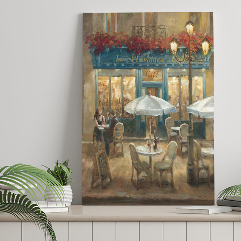 Paris Cafe I Crop Canvas Wall Art - Canvas Prints, Prints for Sale, Canvas Painting, Canvas On Sale