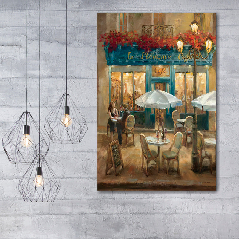 Paris Cafe I Crop Canvas Wall Art - Canvas Prints, Prints for Sale, Canvas Painting, Canvas On Sale