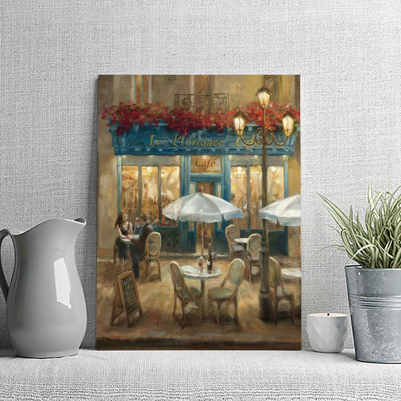 Paris Cafe I Crop Canvas Wall Art - Canvas Prints, Prints for Sale, Canvas Painting, Canvas On Sale