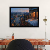 Paris Evening Framed Canvas Wall Art - Framed Prints, Prints for Sale, Canvas Painting