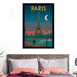 Paris Moonlight Framed Art Prints - Framed Prints, Prints for Sale, Painting Prints