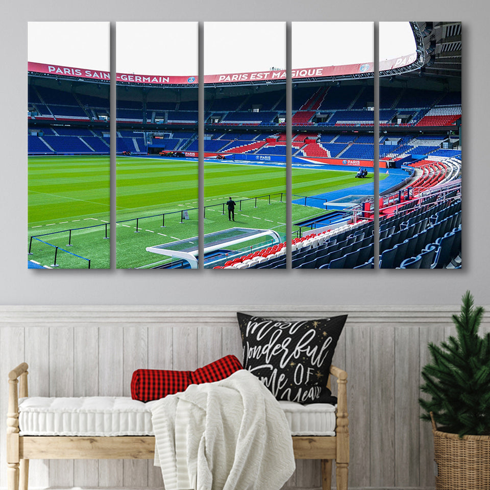 Paris Saint Germain Stadium Canvas Prints Parc Des Princes Wall,Multi Panels B,Sport Stadium Art Prints, Fan Gift