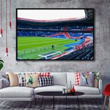 Paris Saint Germain Stadium Framed Canvas Prints Parc Des Princes Wall,Sport Stadium Art Prints, Fan Gift