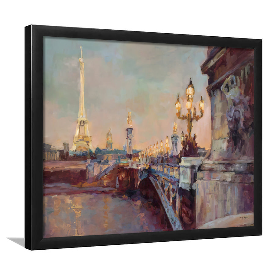 Parisian Evening Crop Framed Wall Art Prints - Framed Prints, Prints for Sale, Framed Art