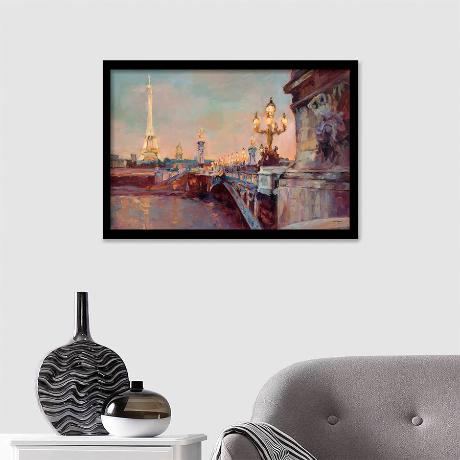 Parisian Evening Crop Framed Wall Art Prints - Framed Prints, Prints for Sale, Framed Art