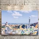 Park Guell In Barcelona, Barcelona Canvas Prints Wall Art Home Decor - Painting Canvas, Ready to hang