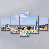 Park Guell In Barcelona, Barcelona Multi Panels,Canvas Prints Wall Art Home Decor