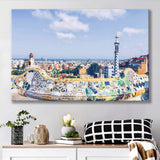 Park Guell In Barcelona, Barcelona Canvas Prints Wall Art Home Decor - Painting Canvas, Ready to hang