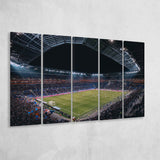Park Olympique Lyonnais Stadium Canvas Prints Olympique Lyon Wall Art,Multi Panels B,Sport Stadium Art Prints, Fan Gift