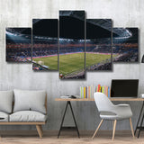 Park Olympique Lyonnais Stadium Canvas Prints Olympique Lyon Wall Art,Multi Panels,Sport Stadium Art Prints, Fan Gift