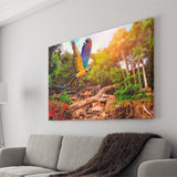 Parrot Jungle Canvas Prints Wall Art Decor - Painting Canvas,Home Decor, Ready to Hang