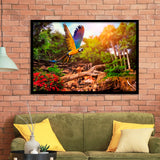 Parrot Jungle Framed Art Prints Wall Art Decor, Framed Picture, Home Decor