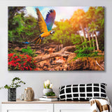 Parrot Jungle Canvas Prints Wall Art Decor - Painting Canvas,Home Decor, Ready to Hang