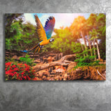 Parrot Jungle Canvas Prints Wall Art Decor - Painting Canvas,Home Decor, Ready to Hang