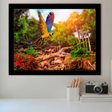 Parrot Jungle Framed Art Prints Wall Art Decor, Framed Picture, Home Decor