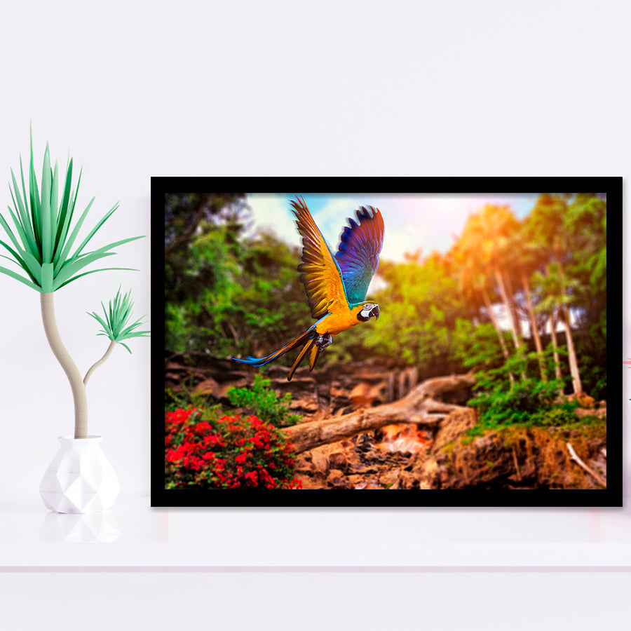 Parrot Jungle Framed Art Prints Wall Art Decor, Framed Picture, Home Decor