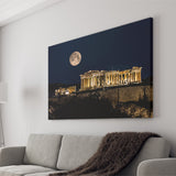 Parthenon of Athens at Night Greece Canvas Prints Wall Art - Painting Canvas, Wall Decor, Home Decor, Prints for Sale