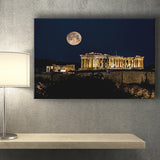 Parthenon of Athens at Night Greece Canvas Prints Wall Art - Painting Canvas, Wall Decor, Home Decor, Prints for Sale