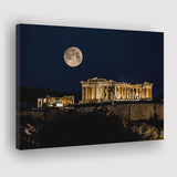Parthenon of Athens at Night Greece Canvas Prints Wall Art - Painting Canvas, Wall Decor, Home Decor, Prints for Sale