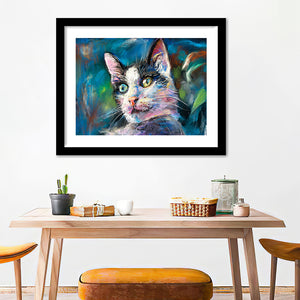 Pastel Portrait Painting Of A Cat Framed Wall Art - Framed Prints, Art Prints, Home Decor, Painting Prints