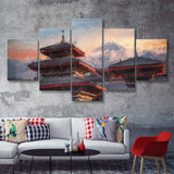 Patan Ancient City 5 Piece Canvas Prints Wall Art Decor - Painting Canvas, Multi Panels