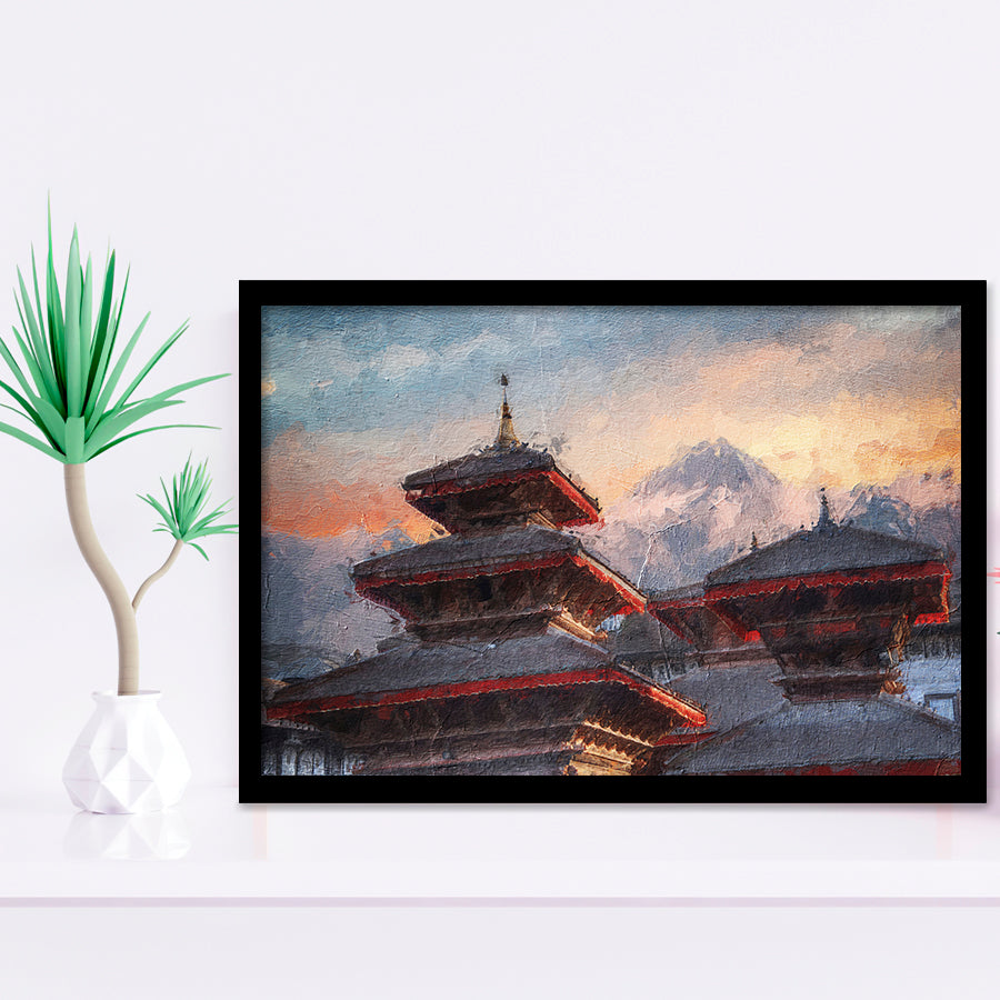 Patan Ancient City Framed Art Prints Wall Decor - Painting Prints, Framed Picture, Home Decor