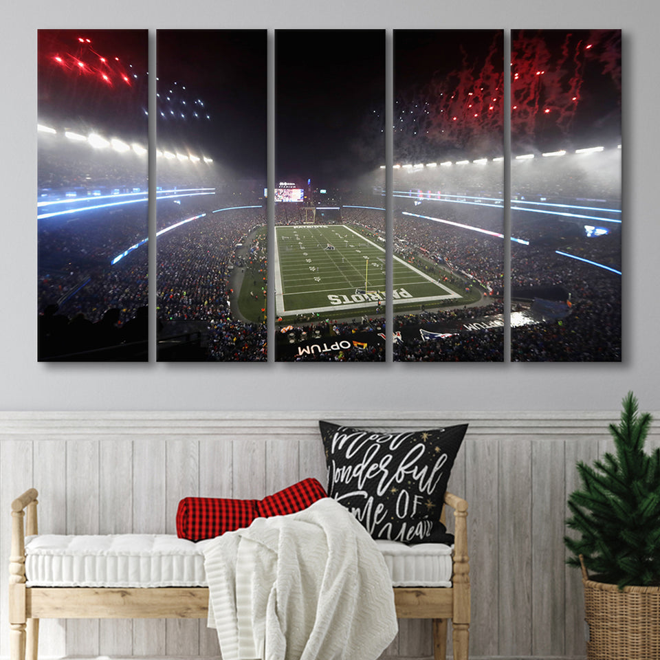 Patriot stadium Marathon, Stadium Canvas, Sport Art, Gift for him, Multi Panels B, Canvas Prints Wall Art Decor