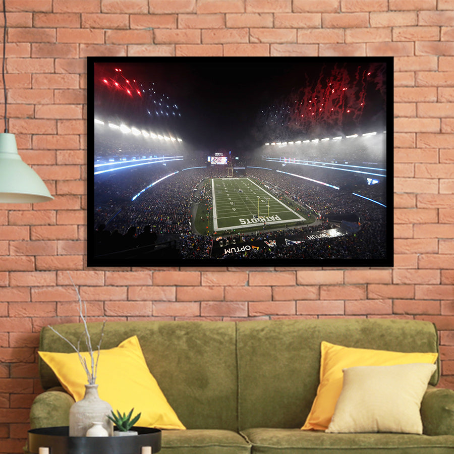 Patriot stadium Marathon, Stadium Canvas, Sport Art, Gift for him, Framed Art Prints Wall Art Decor, Framed Picture