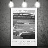 Paul Brown Stadium Cincinnati Bengals Football Lovers Black And White Art Canvas Prints Wall Art Home Decor