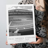 Paul Brown Stadium Cincinnati Bengals Football Lovers Black And White Art Canvas Prints Wall Art Home Decor