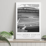 Paul Brown Stadium Cincinnati Bengals Football Lovers Black And White Art Canvas Prints Wall Art Home Decor