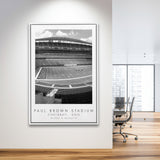 Paul Brown Stadium Cincinnati Bengals Black And White Art Framed Canvas Prints Wall Art Home Decor, Floating Frame