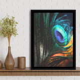 Peacock Feather, Peacock Art, Framed Canvas Prints Wall Art Home Decor,Floating Frame, Ready to Hang