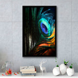 Peacock Feather, Peacock Art, Framed Canvas Prints Wall Art Home Decor,Floating Frame, Ready to Hang